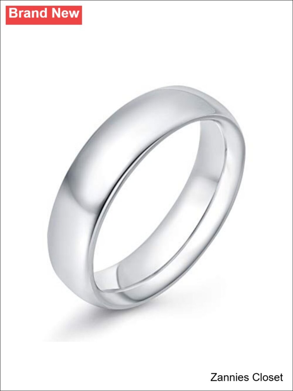 💍 Stainless Steel Dome Wedding Band Ring Comfort Fit Classic
